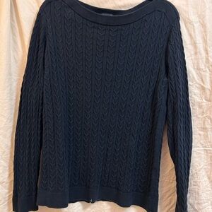 Tommy Hilfiger Dark Blue Cable Knit Sweater